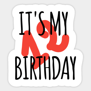 It's My 12th Birthday Sticker